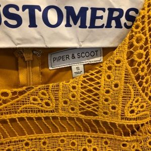 Yellow lace dress
